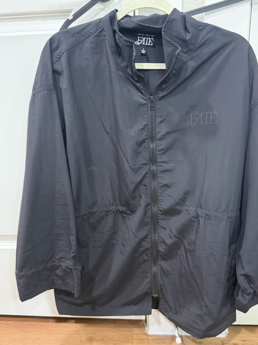 enhypen Black Windbreaker Jacket from fate world tour merch